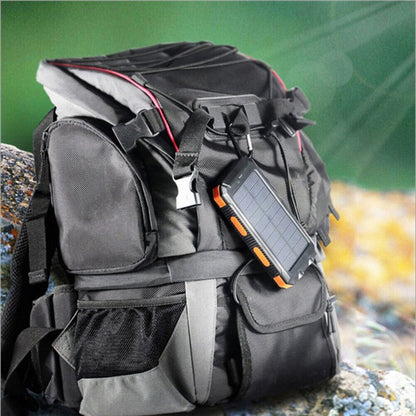 Solar Power Bank 10000mAh Waterproof Portable Charger with LED Light