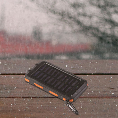 Solar Power Bank 10000mAh Waterproof Portable Charger with LED Light