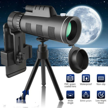 40x60 HD Monocular Telescope with BAK4 Prism & Phone Holder