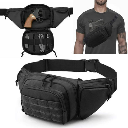 Concealed Carry Fanny Pack – Tactical Pistol Waist Pack Holster Bag with MOLLE System