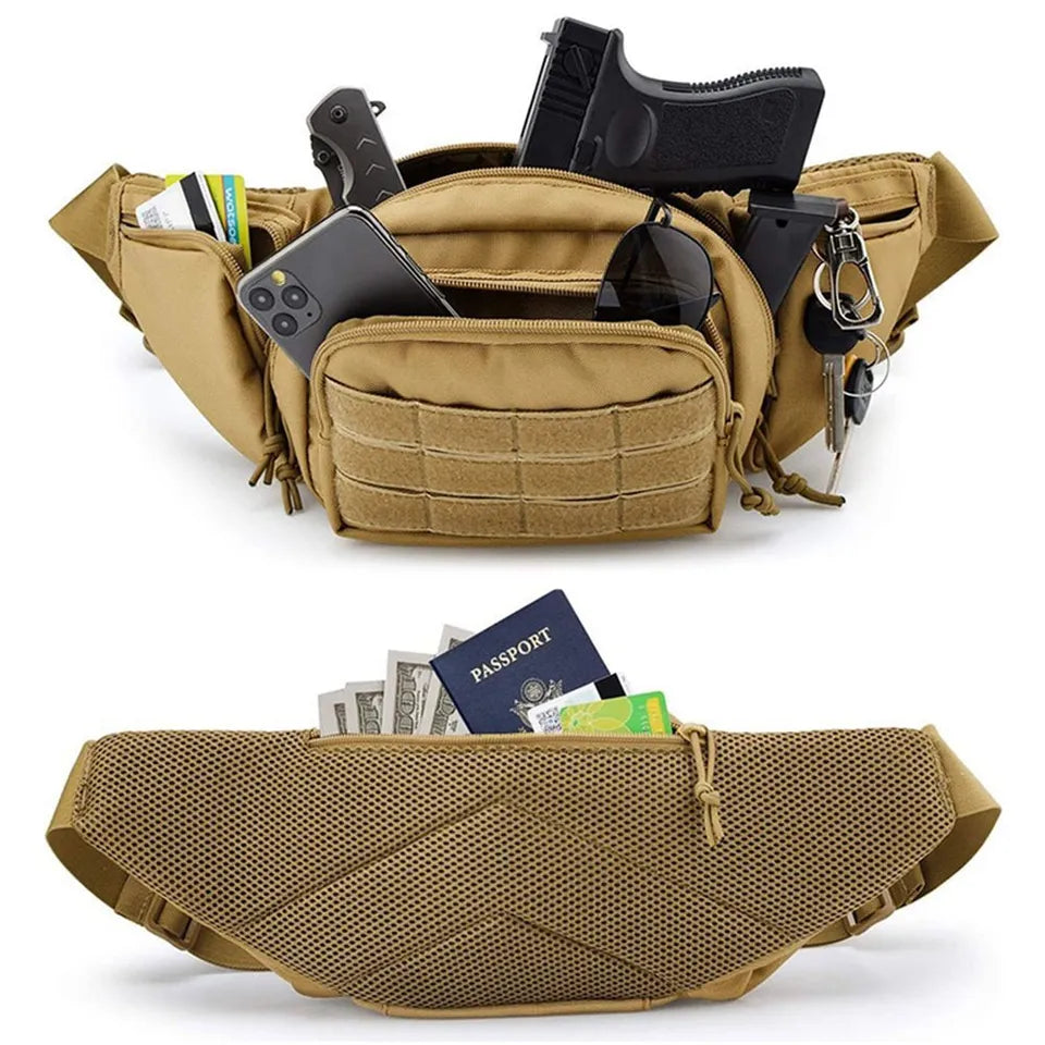 Concealed Carry Fanny Pack – Tactical Pistol Waist Pack Holster Bag with MOLLE System