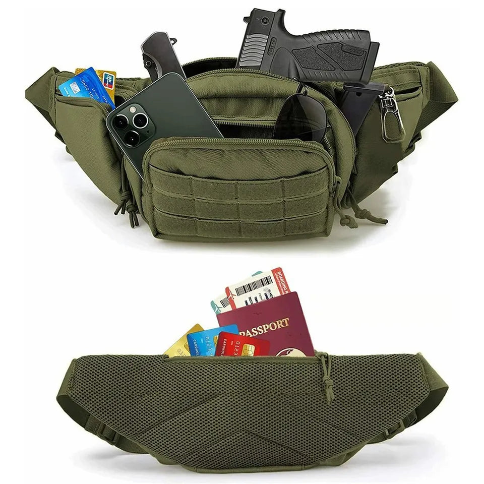 Concealed Carry Fanny Pack – Tactical Pistol Waist Pack Holster Bag with MOLLE System