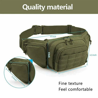 Concealed Carry Fanny Pack – Tactical Pistol Waist Pack Holster Bag with MOLLE System