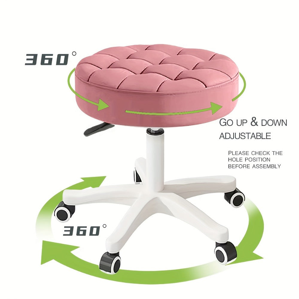 Salon Chair with Padded Seat and 360° Swivel for Beauty Studio detail image - detail view 4