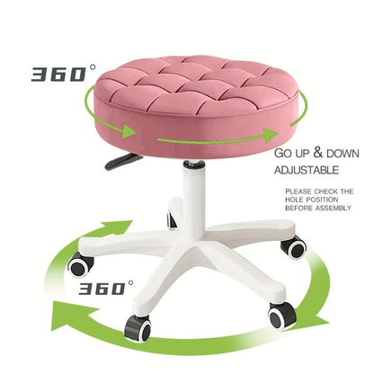 Salon Chair with Padded Seat and 360° Swivel for Beauty Studio detail image - detail view 4