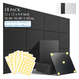 Square Soundproof Panel 30L1H Black 18
