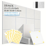 Square Soundproof Panel 30L1H White 18