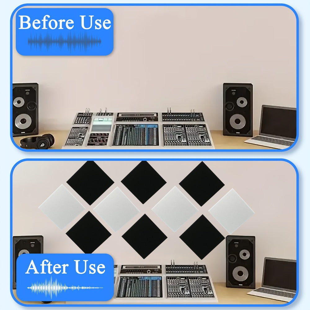 Self-Adhesive Acoustic Wall Panels, 12-Inch Sound Treatment Tiles detail image - detail view 4