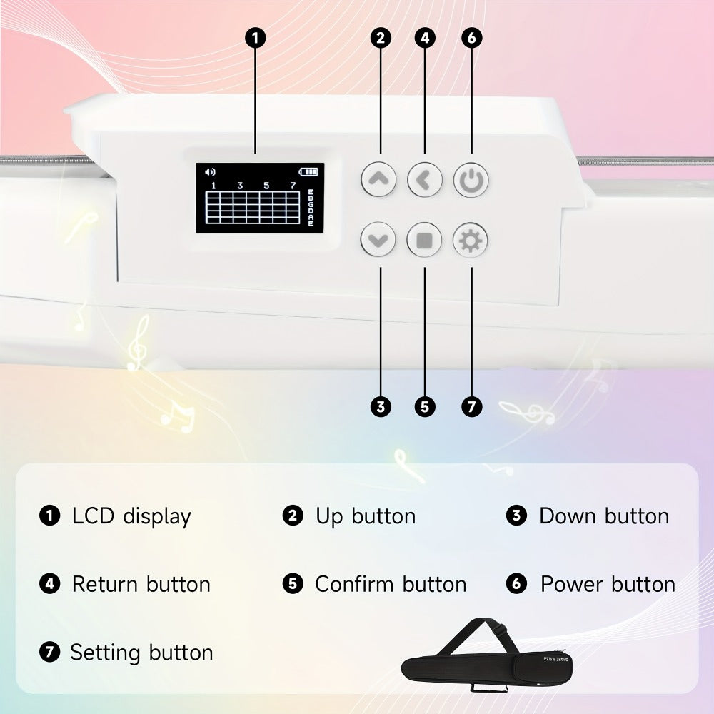 SG7 Smart Digital Guitar with LCD, MIDI, App Practice and Speakers detail image - detail view 15