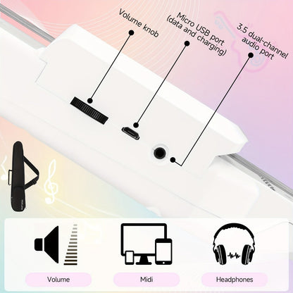 SG7 Smart Digital Guitar with LCD, MIDI, App Practice and Speakers detail image - detail view 16