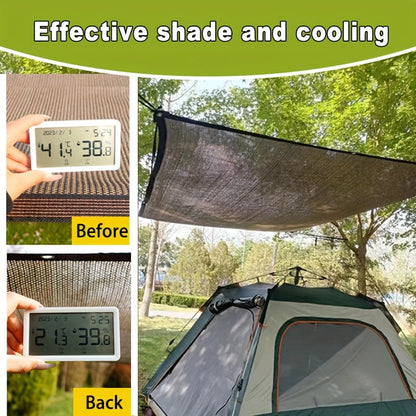 Shade Net shown in the Coffee Color, 78.74*78.74in option