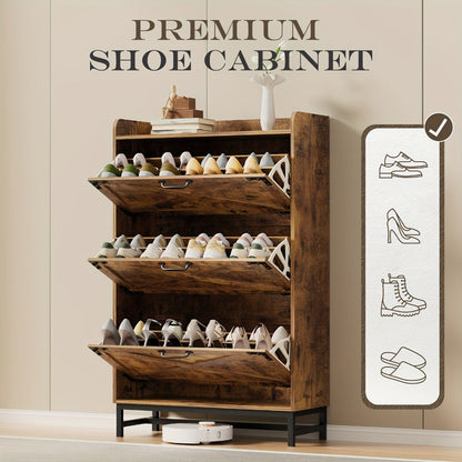 Shoe Cabinet with Large-Capacity Storage, Entryway Shoe Organizer detail image - detail view 10