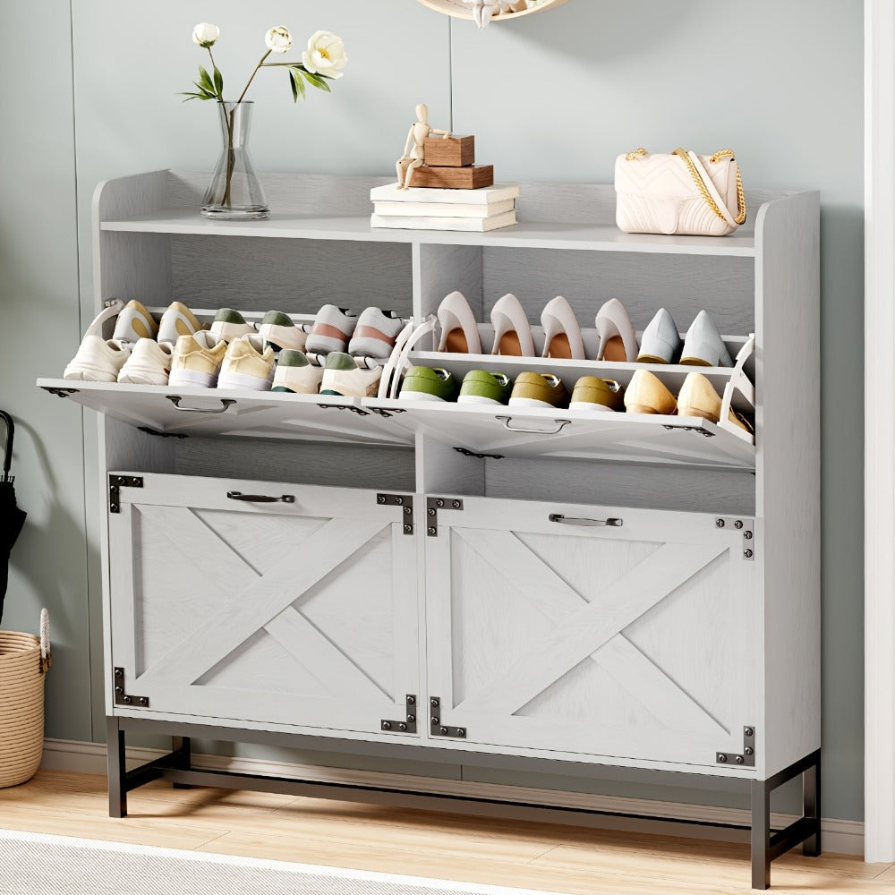 Shoe Cabinet with Large-Capacity Storage, Entryway Shoe Organizer detail image - detail view 11