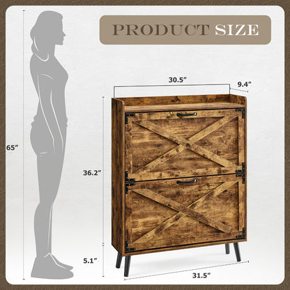 Shoe Cabinet with Large-Capacity Storage, Entryway Shoe Organizer detail image - detail view 14