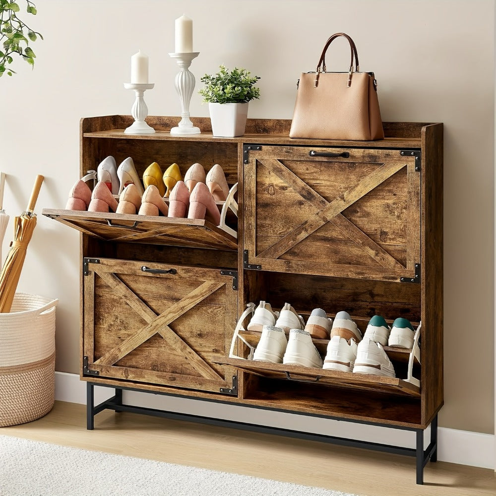 Shoe Cabinet with Large-Capacity Storage, Entryway Shoe Organizer detail image - detail view 17