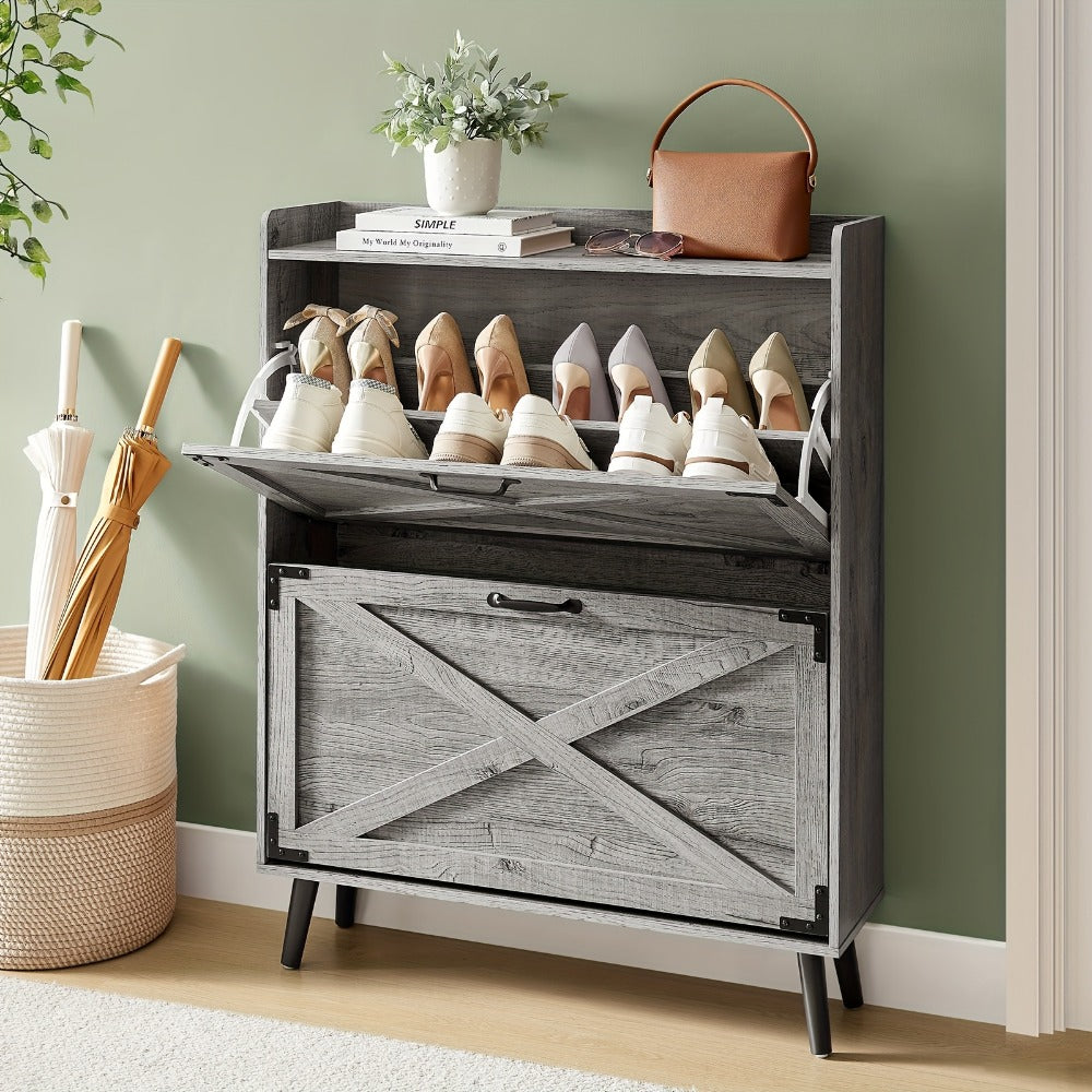 Shoe Cabinet with Large-Capacity Storage, Entryway Shoe Organizer detail image - detail view 3