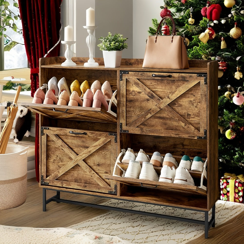 Shoe Cabinet with Large-Capacity Storage, Entryway Shoe Organizer detail image - detail view 31
