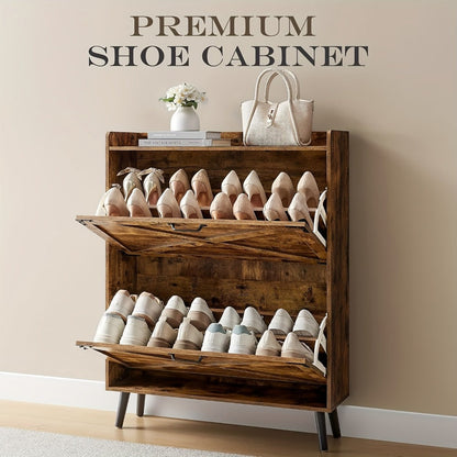 Shoe Cabinet with Large-Capacity Storage, Entryway Shoe Organizer detail image - detail view 8