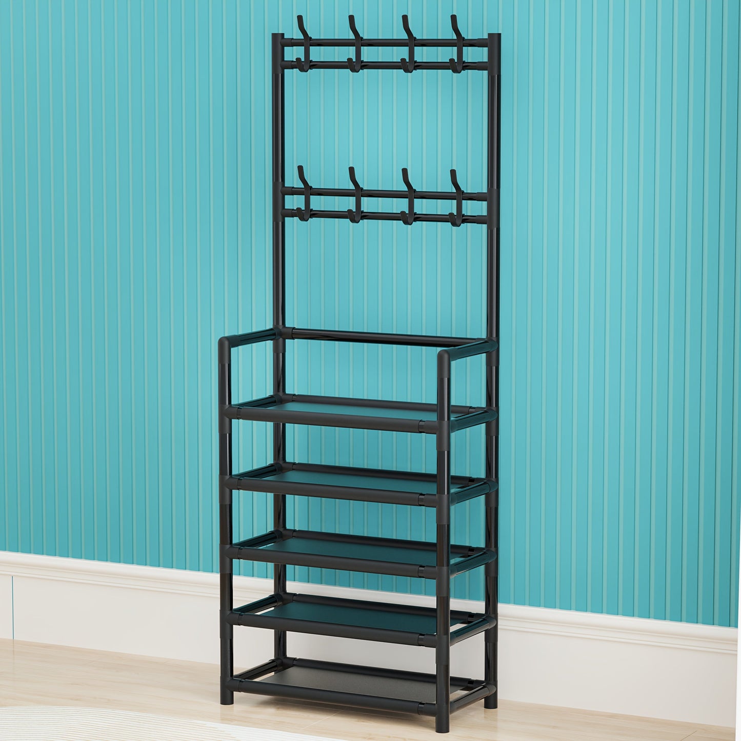 Shoe Rack shown in the Black - Reinforced Version option