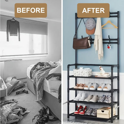 Shoe Rack with Tool-Free Assembly for Organized Everyday Storage in Entryway detail image - detail view 10