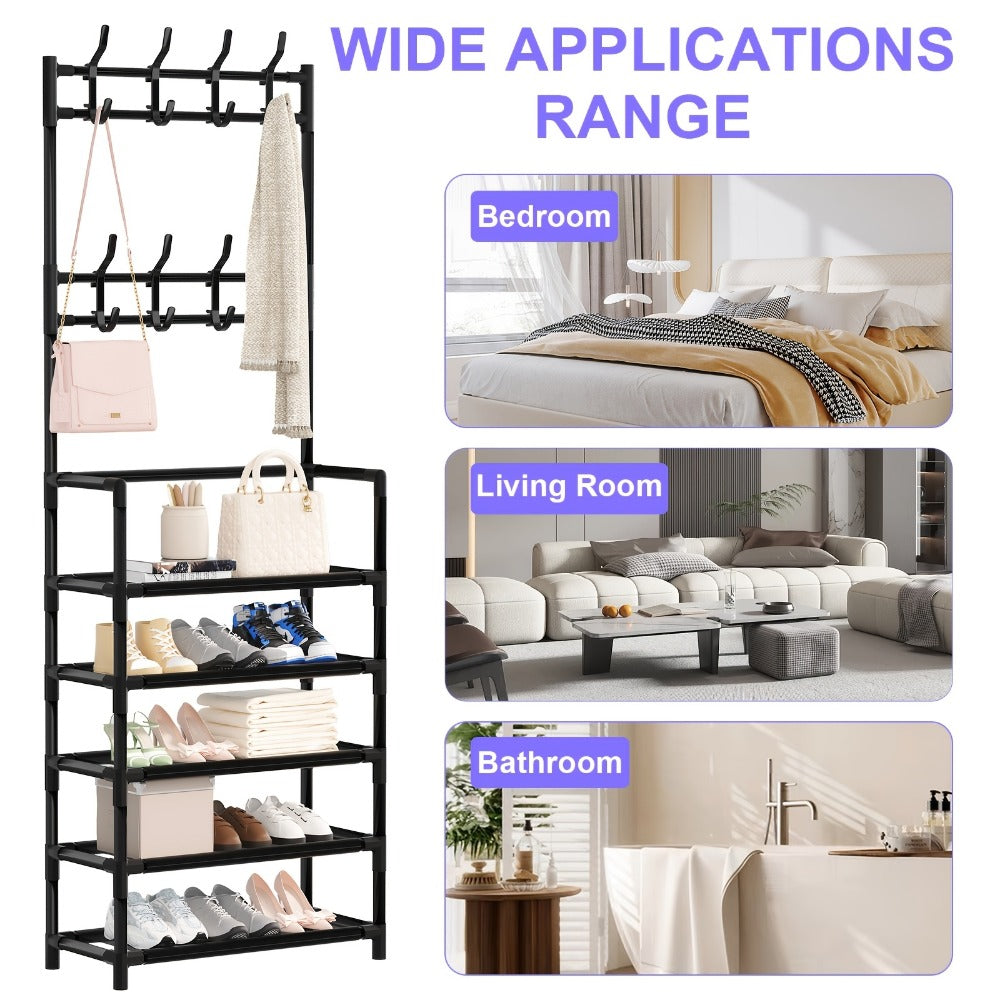 Shoe Rack with Tool-Free Assembly for Organized Everyday Storage in Entryway detail image - detail view 14