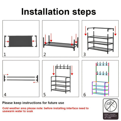 Shoe Rack with Tool-Free Assembly for Organized Everyday Storage in Entryway detail image - detail view 15