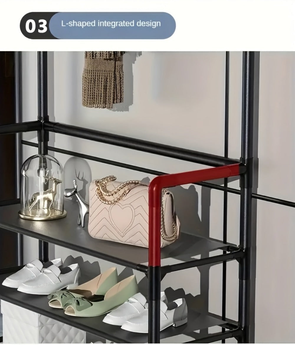Shoe Rack with Tool-Free Assembly for Organized Everyday Storage in Entryway detail image - detail view 20