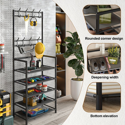 Shoe Rack with Tool-Free Assembly for Organized Everyday Storage in Entryway detail image - detail view 4