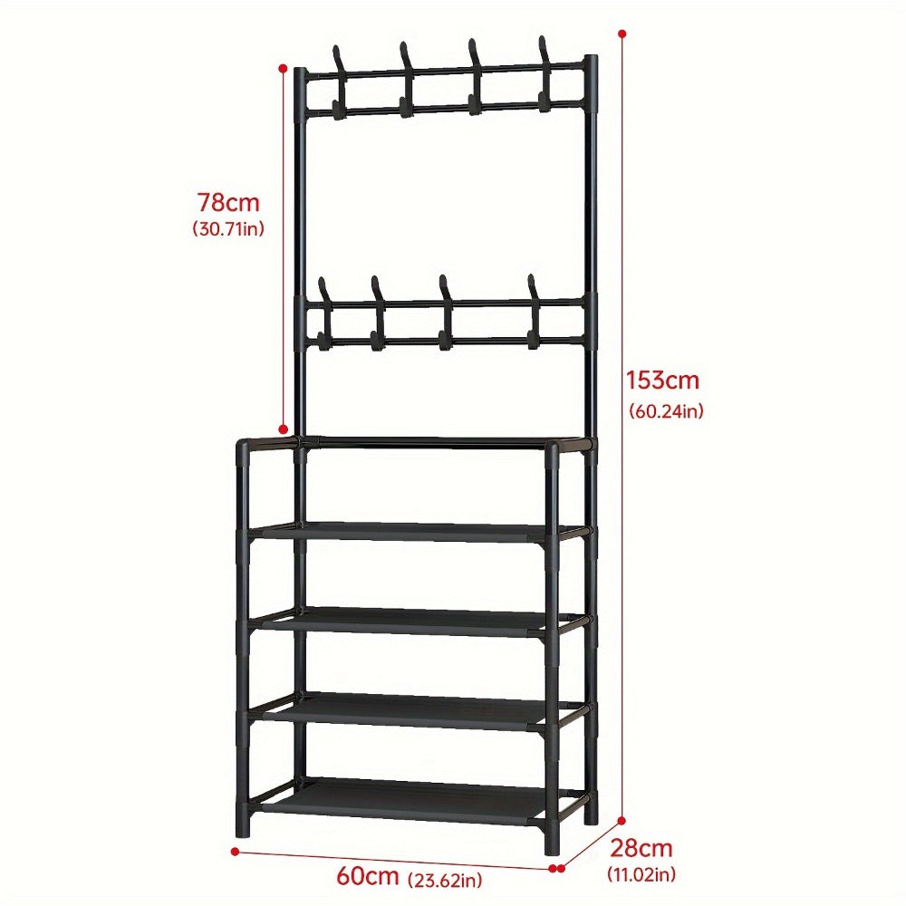 Shoe Rack with Tool-Free Assembly for Organized Everyday Storage in Entryway detail image - detail view 6