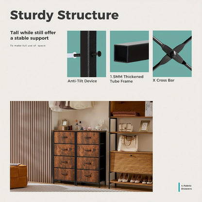 Slim Wood Dresser with Multiple Color Options, Drawer Storage Cabinet detail image - detail view 10