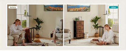 Slim Wood Dresser with Multiple Color Options, Drawer Storage Cabinet detail image - detail view 19