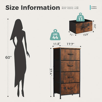 Slim Wood Dresser with Multiple Color Options, Drawer Storage Cabinet detail image - detail view 4