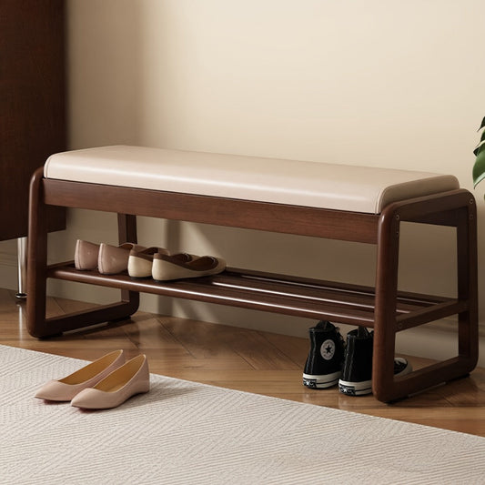 Entryway Shoe Cabinets and Benches, Solid Wood Entryway Shoe Cabinet with Bench - Modern shown in the main product view