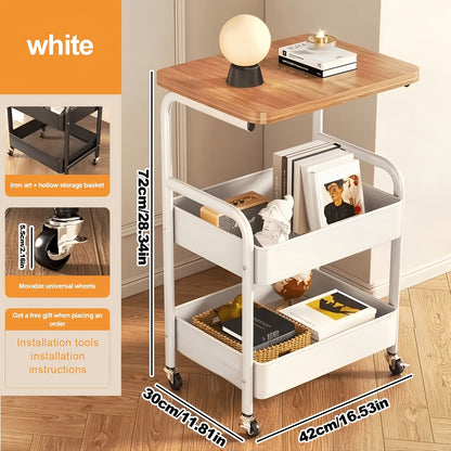 Rolling Storage Cart shown in the White option