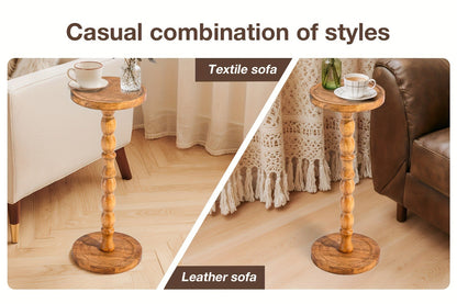 Solid Wood Side Table, Small Accent Table for Work, Display, and Everyday Use detail image - detail view 15