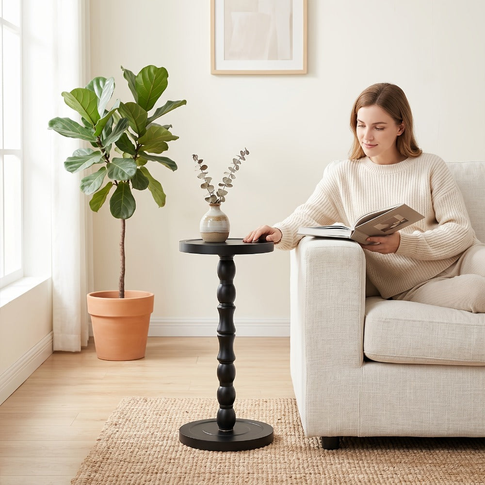 Solid Wood Side Table, Small Accent Table for Work, Display, and Everyday Use detail image - detail view 4