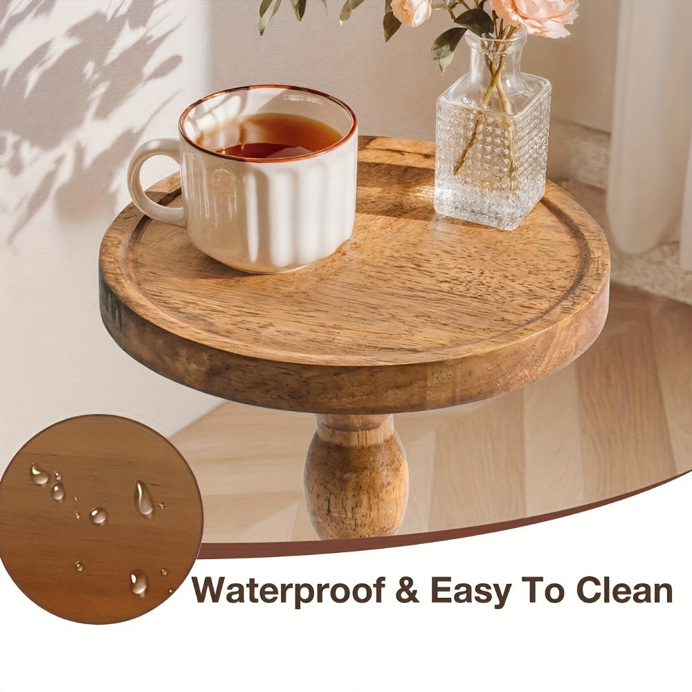 Solid Wood Side Table, Small Accent Table for Work, Display, and Everyday Use detail image - detail view 6