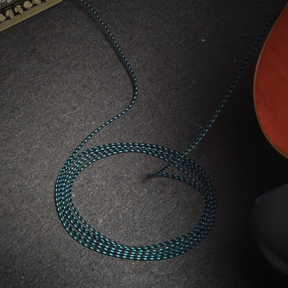 SONICAKE 20-Foot Guitar Cable, Braided 1/4-Inch Right-Angle TS Cord detail image - detail view 5