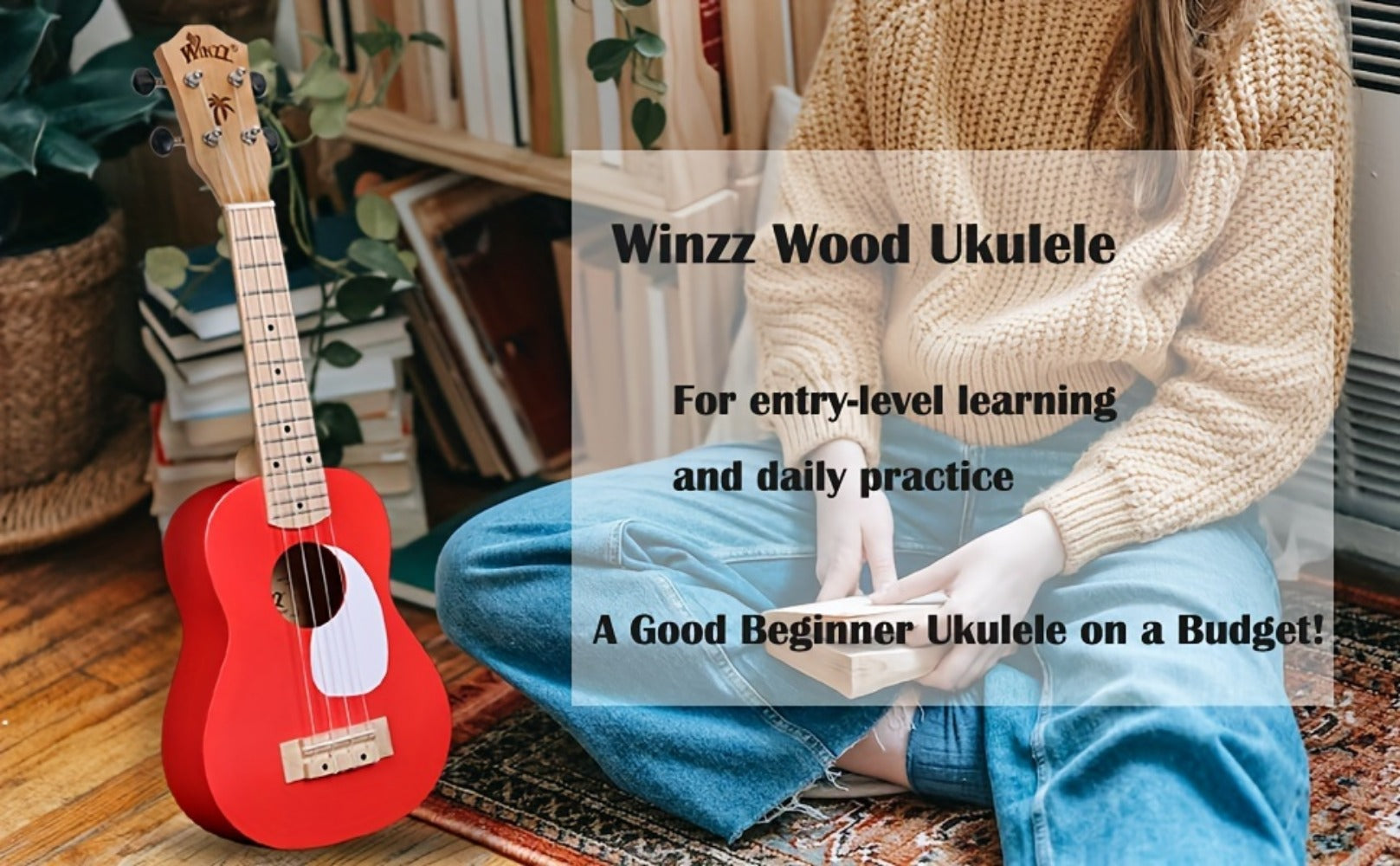 Soprano Ukulele, Portable, 21 Inch, WINZZ, TG-U2, Inch for Lessons and Practice detail image - detail view 18