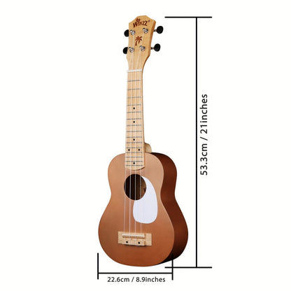 Soprano Ukulele, Portable, 21 Inch, WINZZ, TG-U2, Inch for Lessons and Practice detail image
