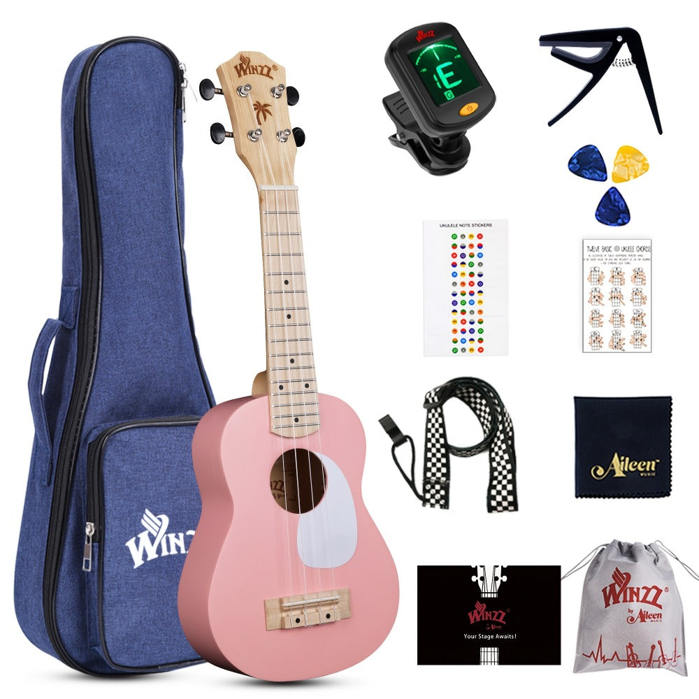 Soprano Ukulele, Portable, 21 Inch, WINZZ, TG-U2, Inch for Lessons and Practice detail image - detail view 3