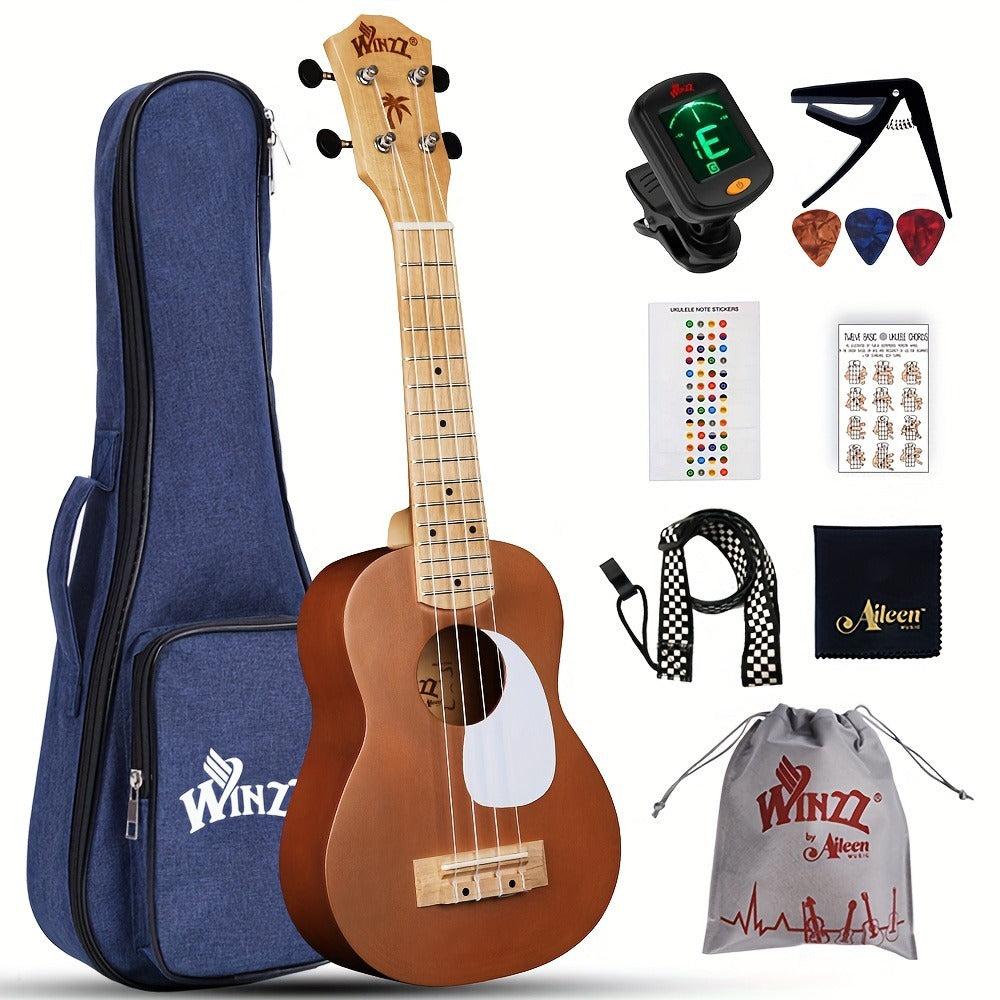 Soprano Ukulele, Portable, 21 Inch, WINZZ, TG-U2, Inch for Lessons and Practice detail image - detail view 4