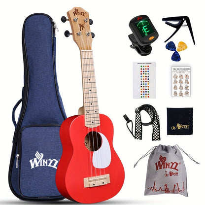 Soprano Ukulele, Portable, 21 Inch, WINZZ, TG-U2, Inch for Lessons and Practice detail image - detail view 5