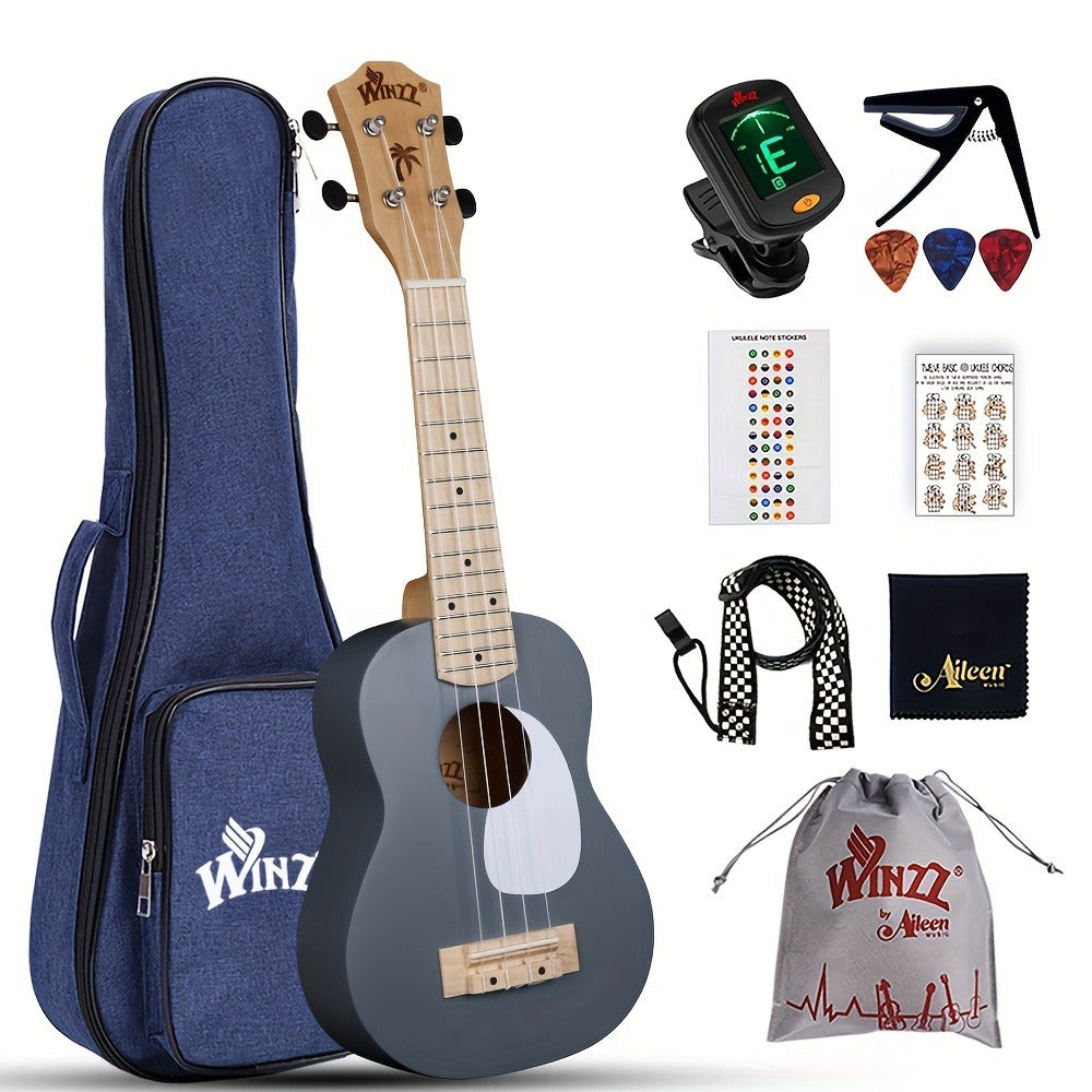 Soprano Ukulele, Portable, 21 Inch, WINZZ, TG-U2, Inch for Lessons and Practice detail image - detail view 6