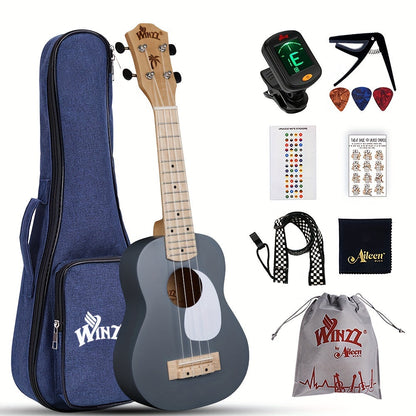 Soprano Ukulele shown in the GREY option