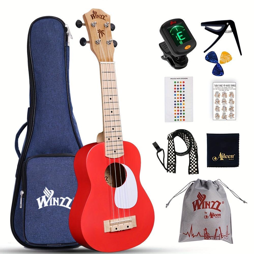 Soprano Ukulele shown in the RED option