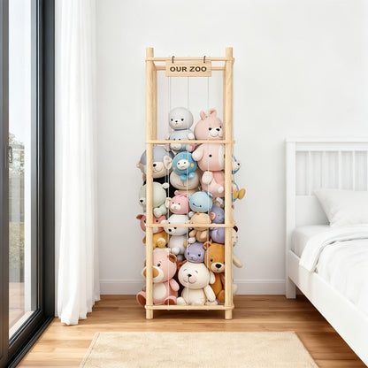 Space-Saving Wood Doll Display Shelf for Kids' Room and Living Room detail image - detail view 7