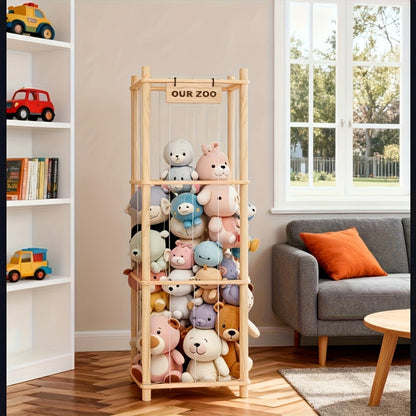 Space-Saving Wood Doll Display Shelf for Kids' Room and Living Room detail image - detail view 8