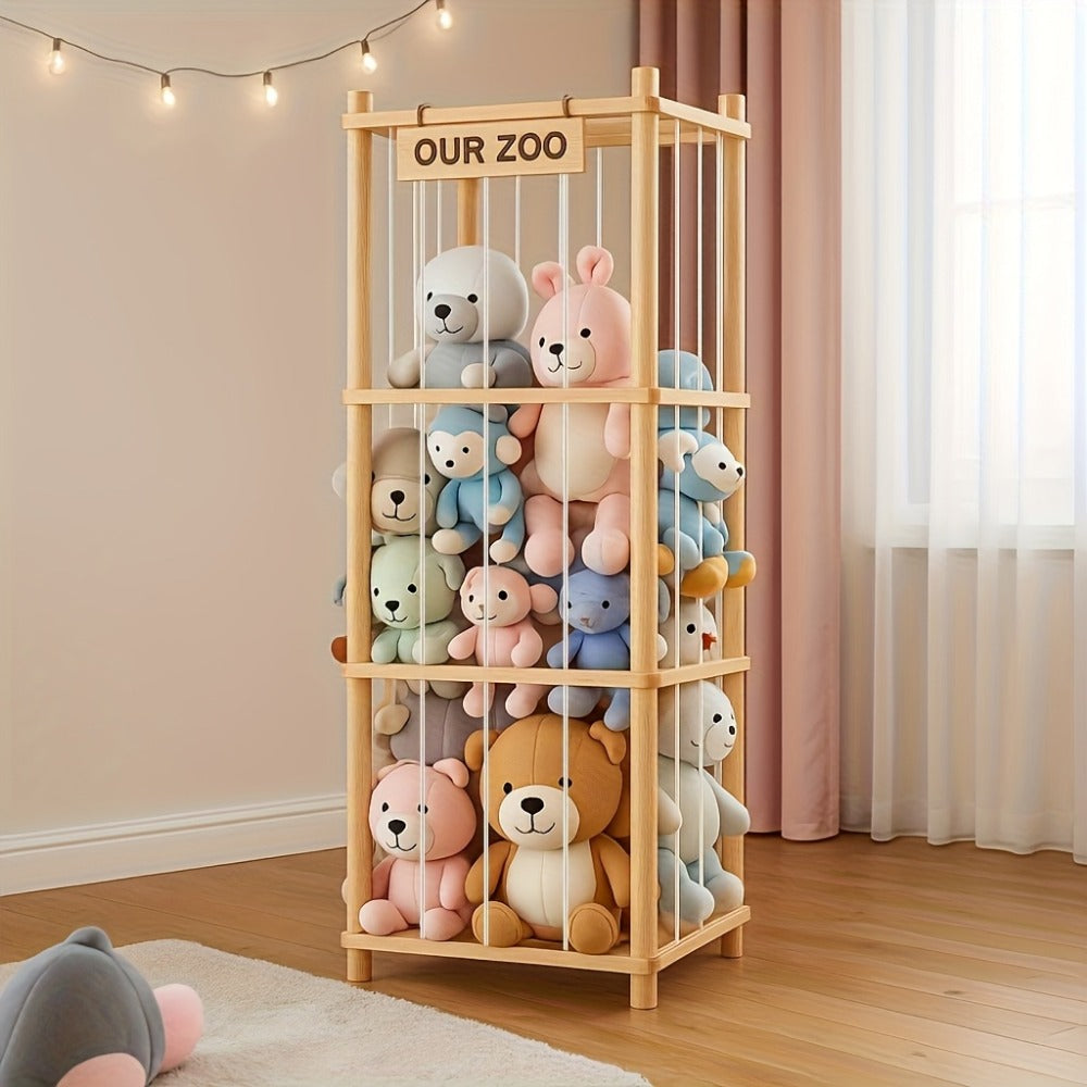 Space-Saving Wood Doll Display Shelf for Kids' Room and Living Room detail image - detail view 9