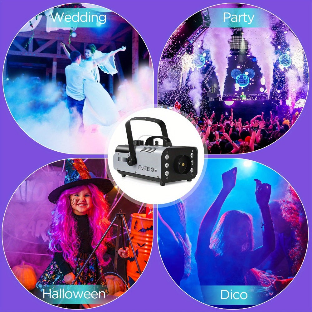 Stage Fog Machine, RGB, Remote Control, 1200W, LED for Stage and Party Lighting detail image - detail view 4